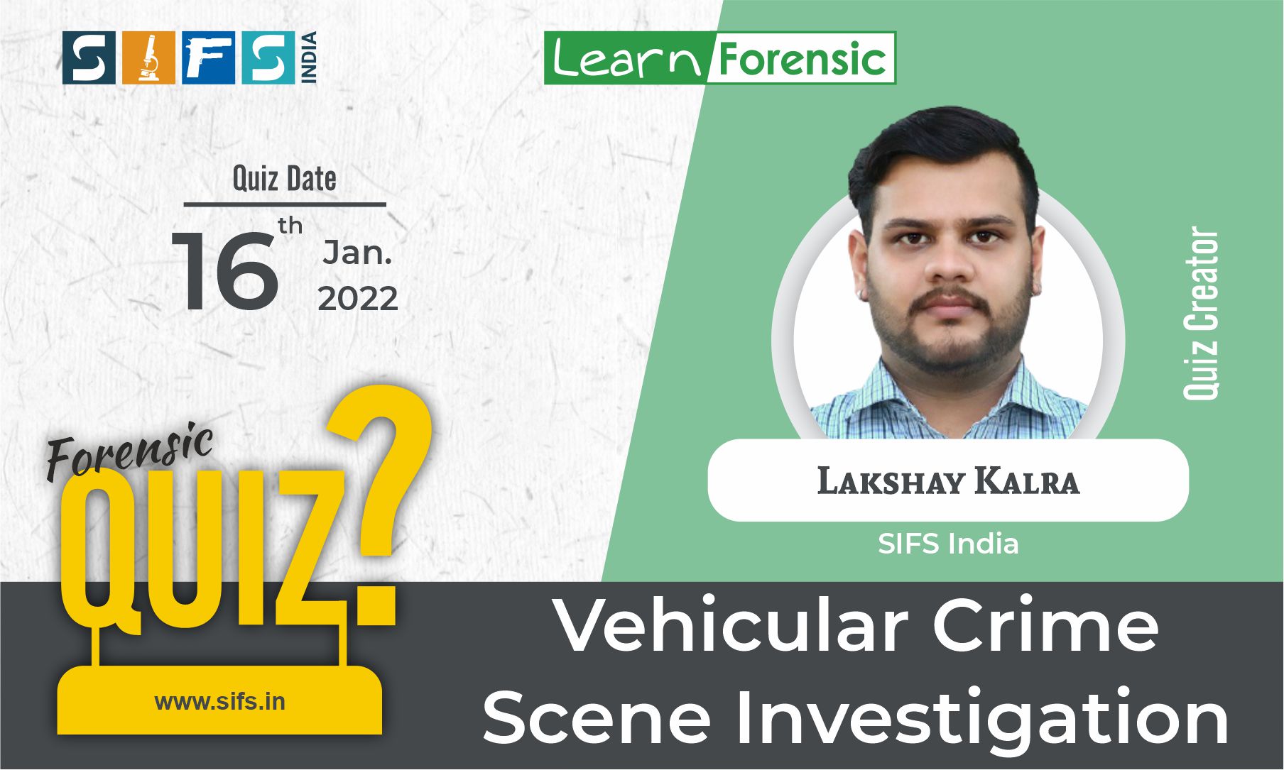 Vehicular Crime Scene Investigation