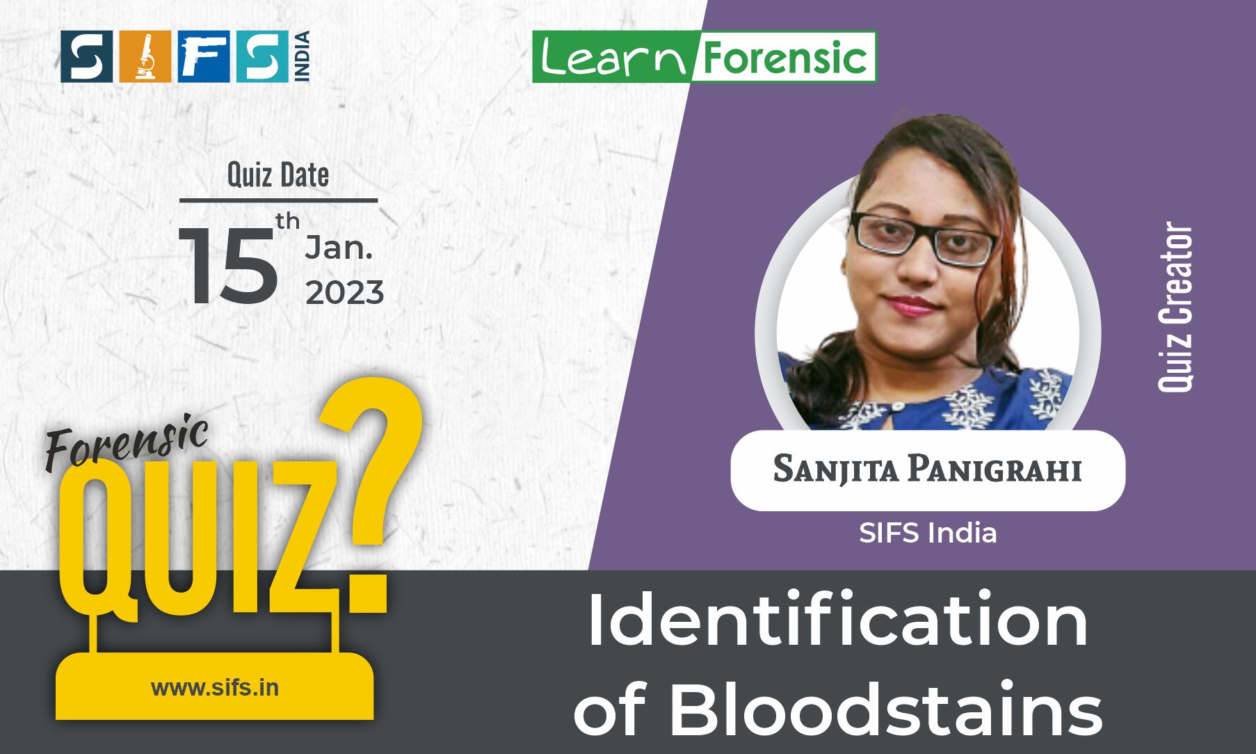 Identification of Bloodstains