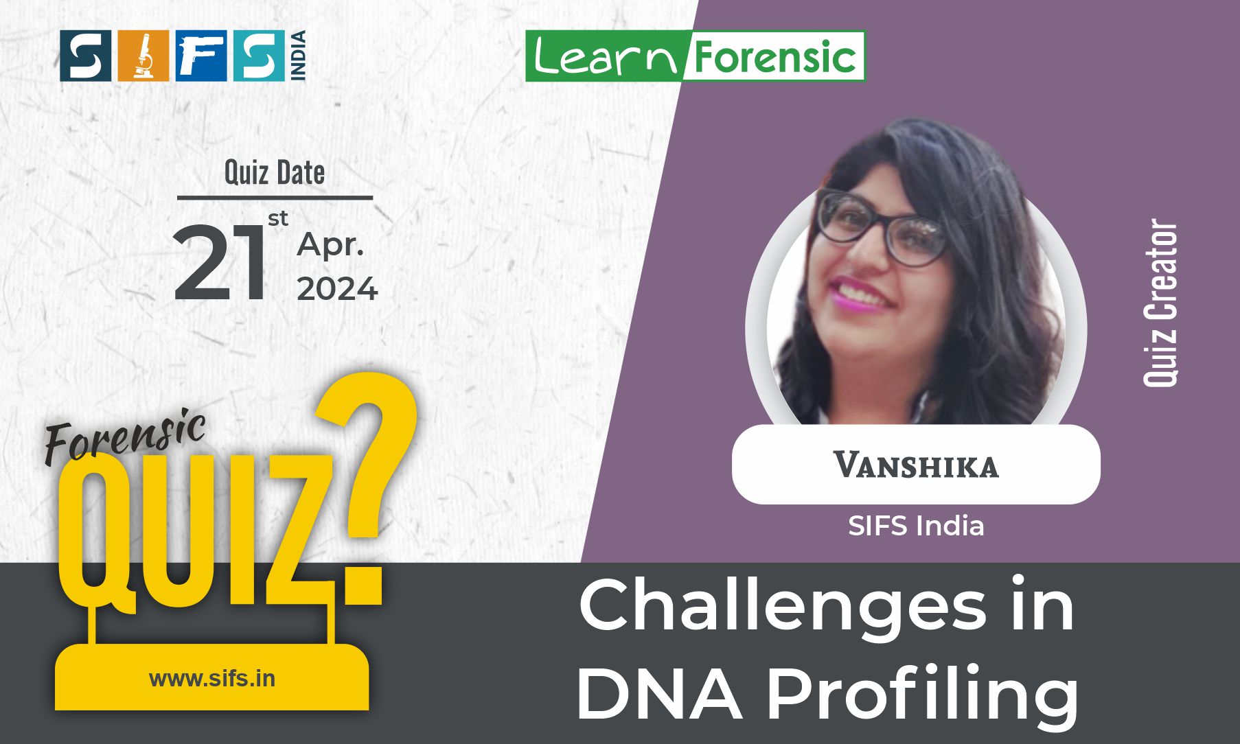 Challenges in DNA Profiling